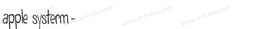 apple systerm字体转换
